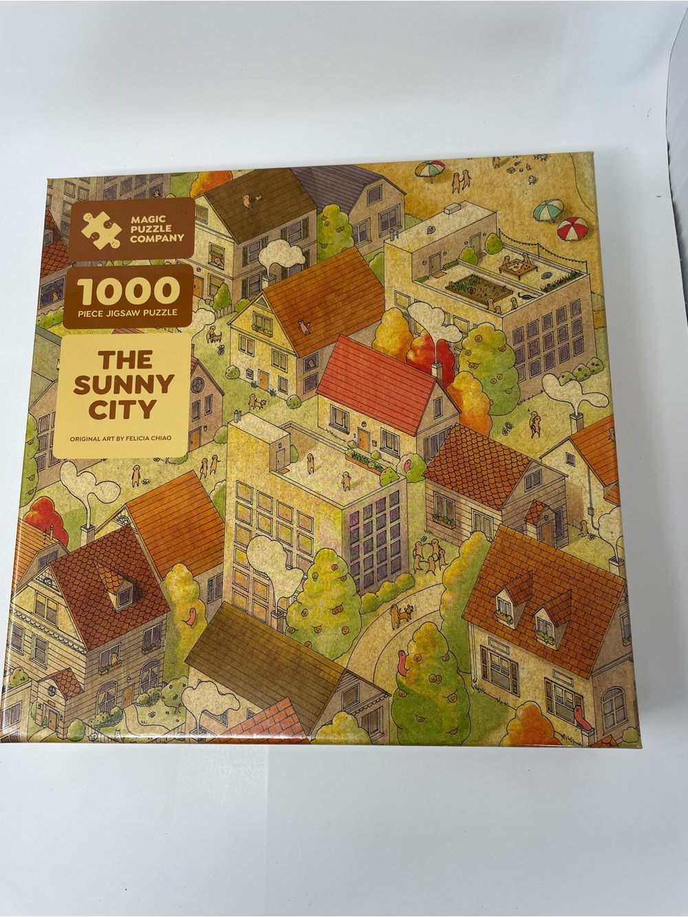 The Sunny City 1000-Piece Jigsaw Puzzle - Yellow/Orange Artwork